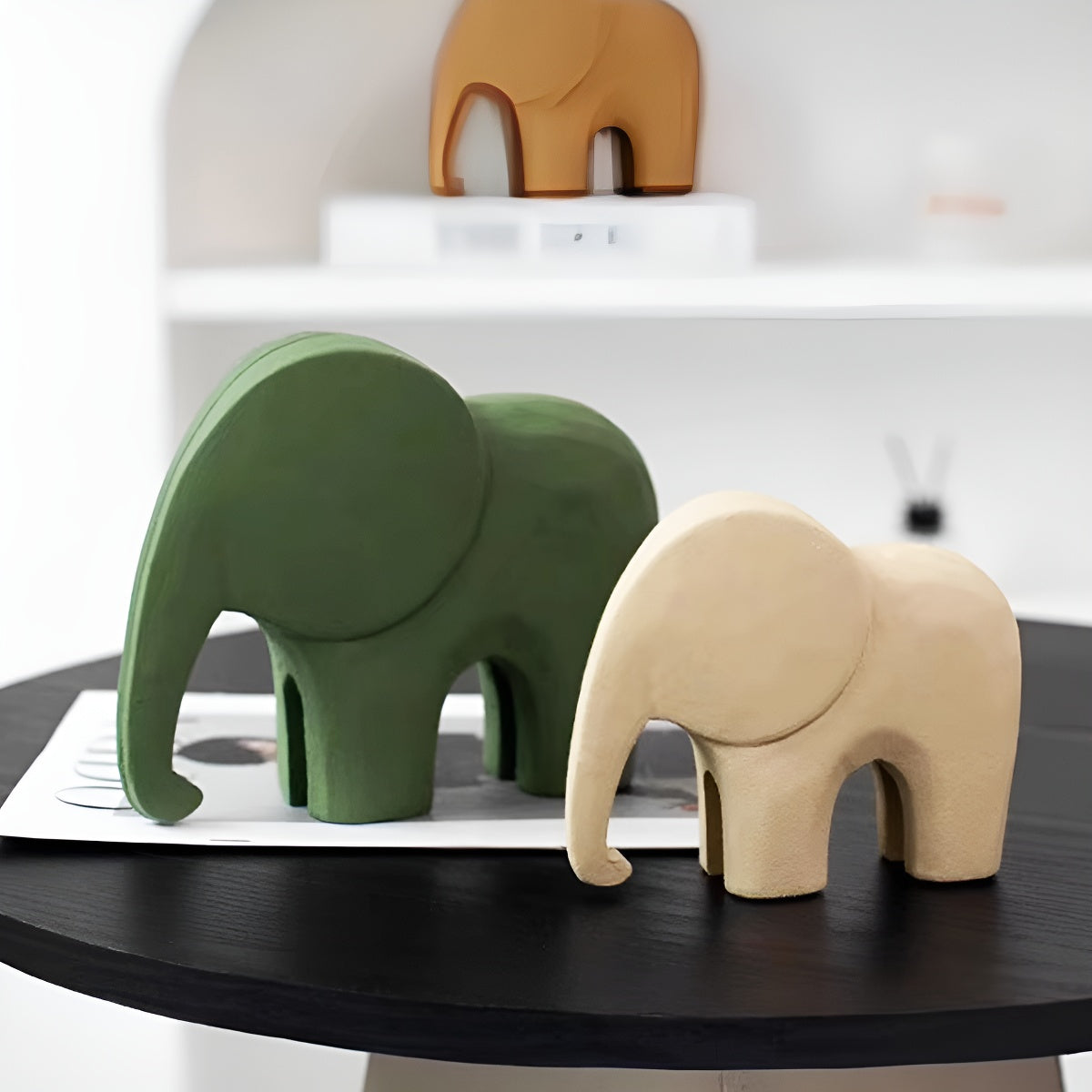 Handcrafted Wooden Elephant Figurine