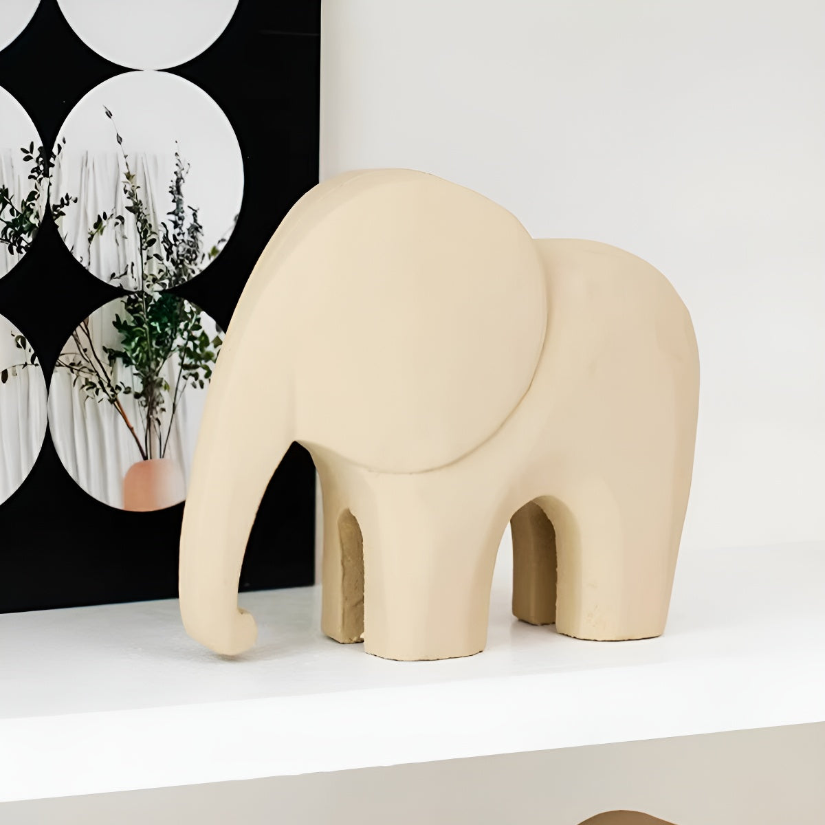 Handcrafted Wooden Elephant Figurine