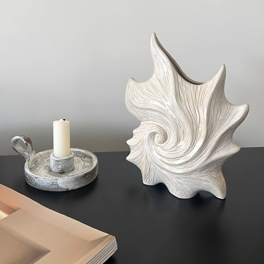 Ocean Wave-Inspired Ceramic Vase