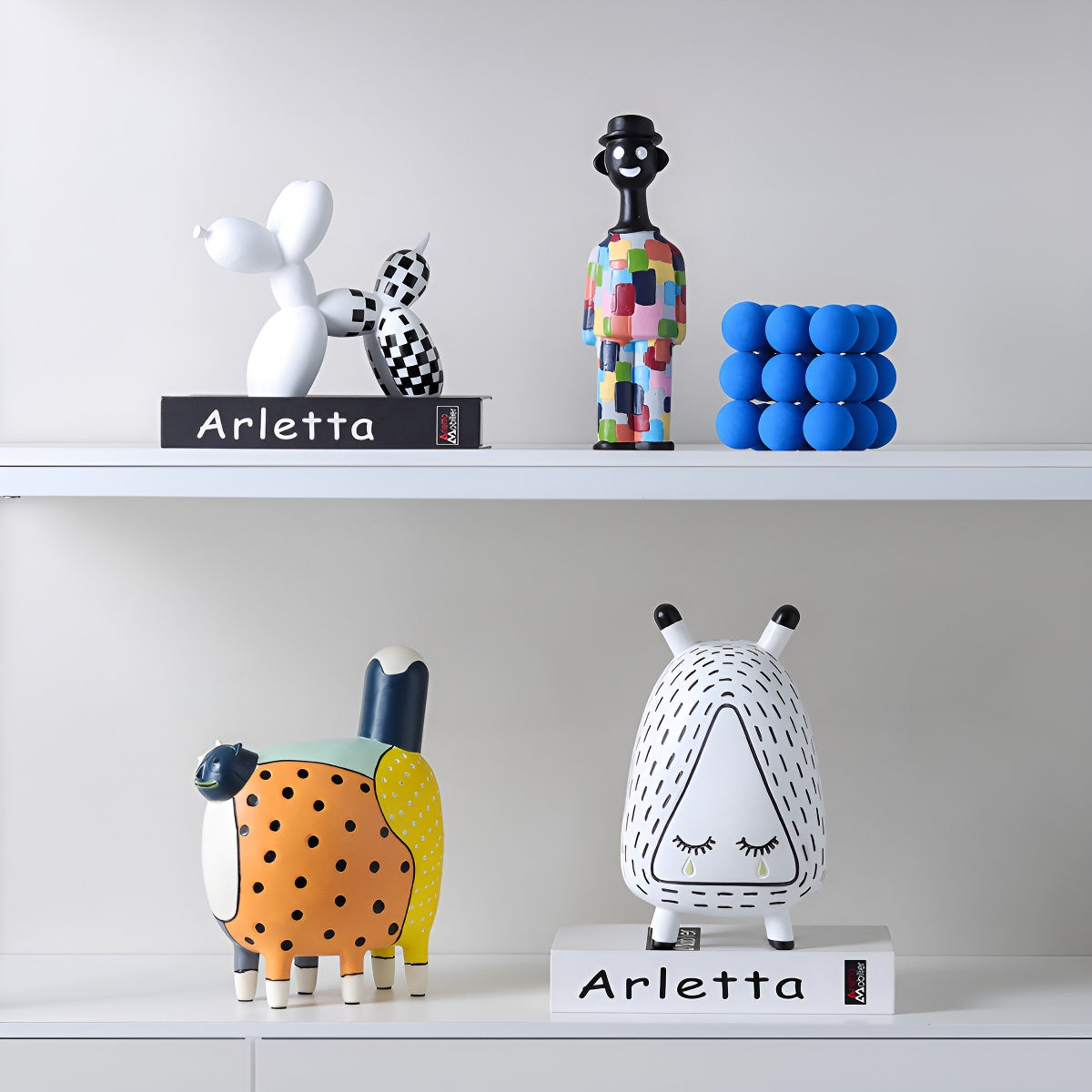 Black & White Monster Resin Figurine