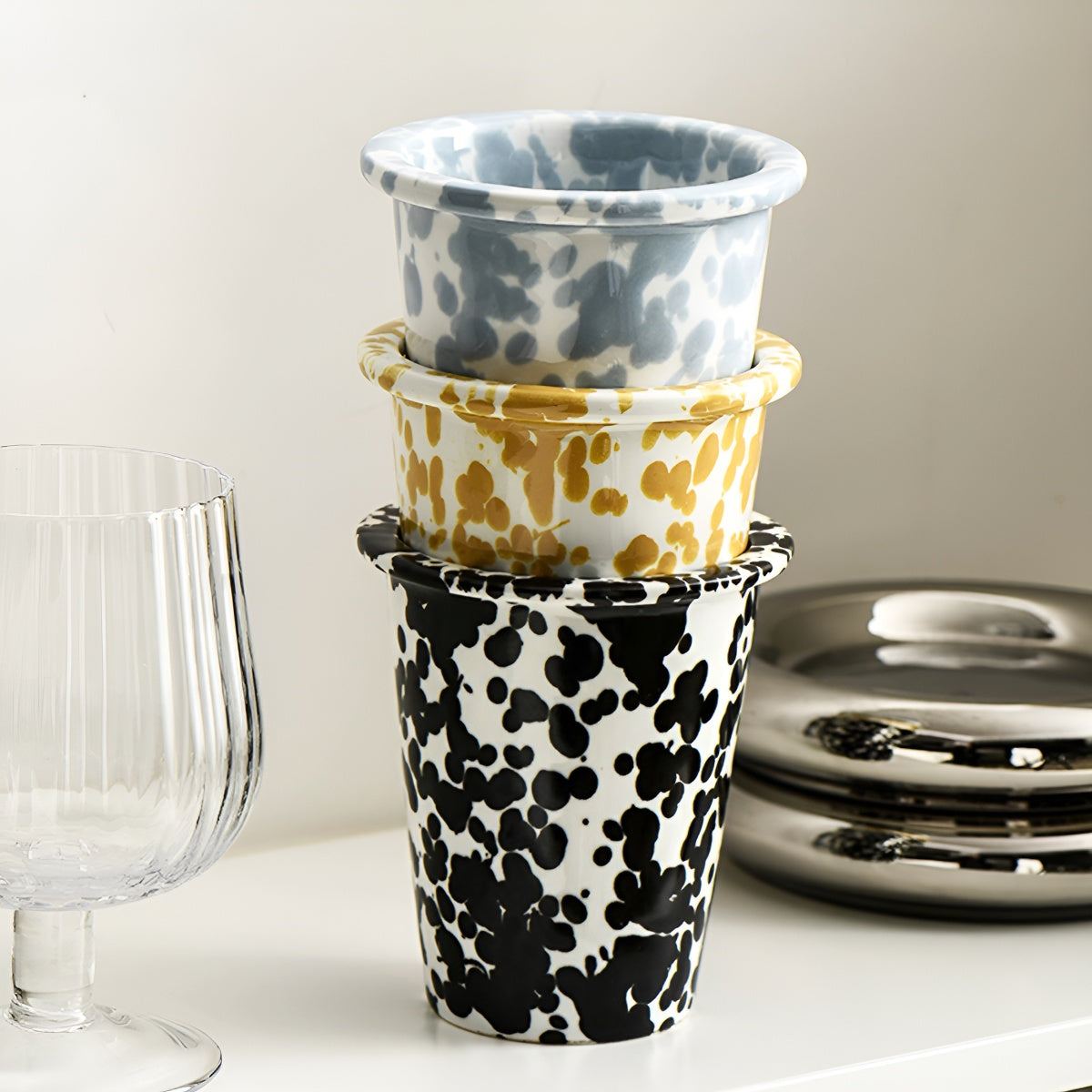 Splash Pattern Ceramic Tumbler