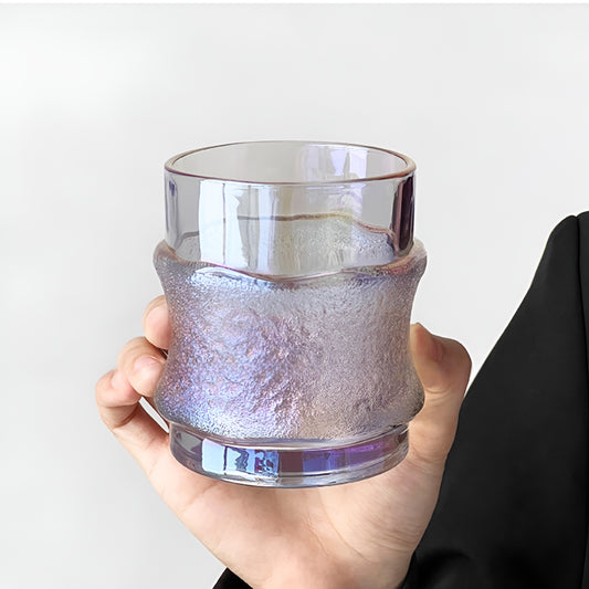 Iridescent Purple Glow Frosted Glass