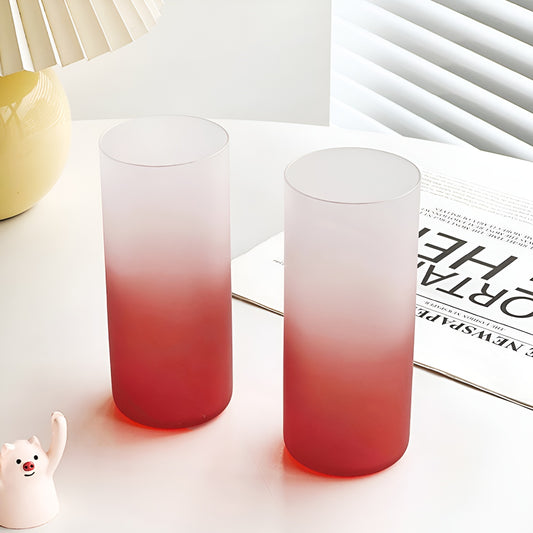 Crimson Frost Gradient Glass Tall Tumber