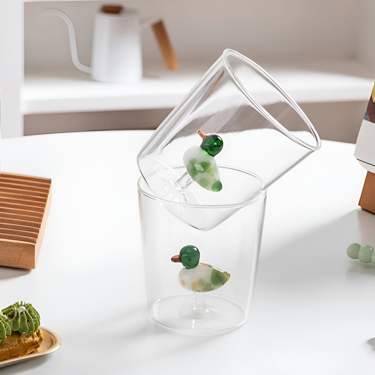 3D Whimsical Animal Transparent Glass Cup
