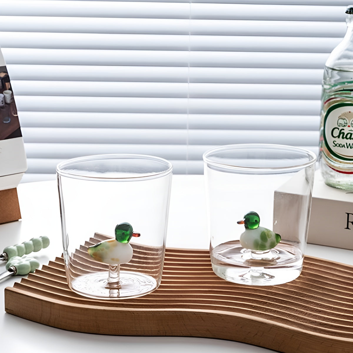 3D Whimsical Animal Transparent Glass Cup