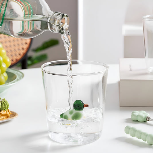 3D Whimsical Animal Transparent Glass Cup