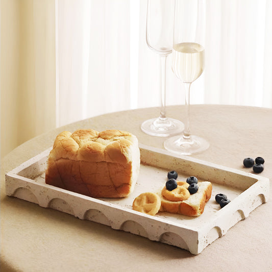 Vintage Travertine Storage Tray