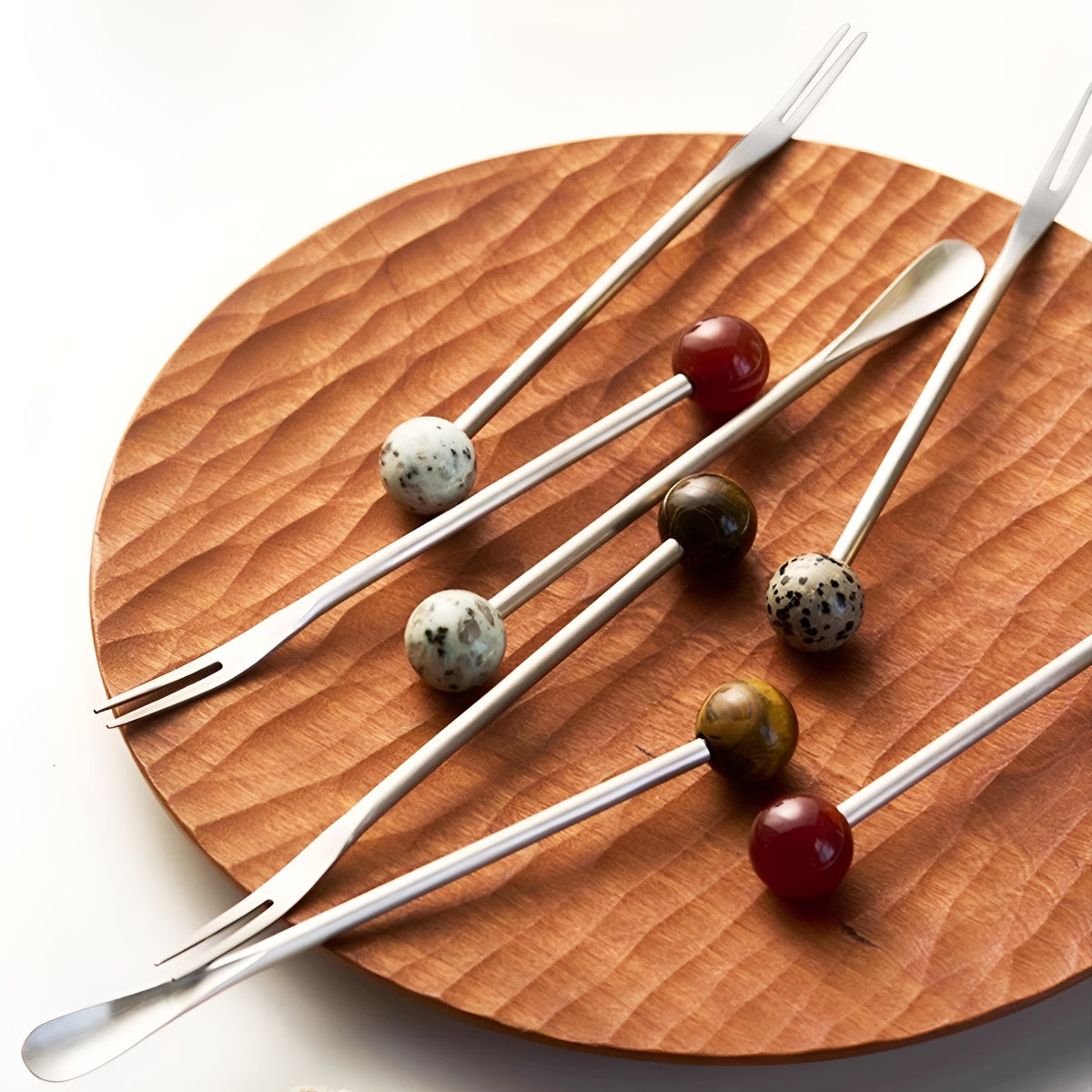 Natural Stone Decorated Handle Stainless Steel Cutlery