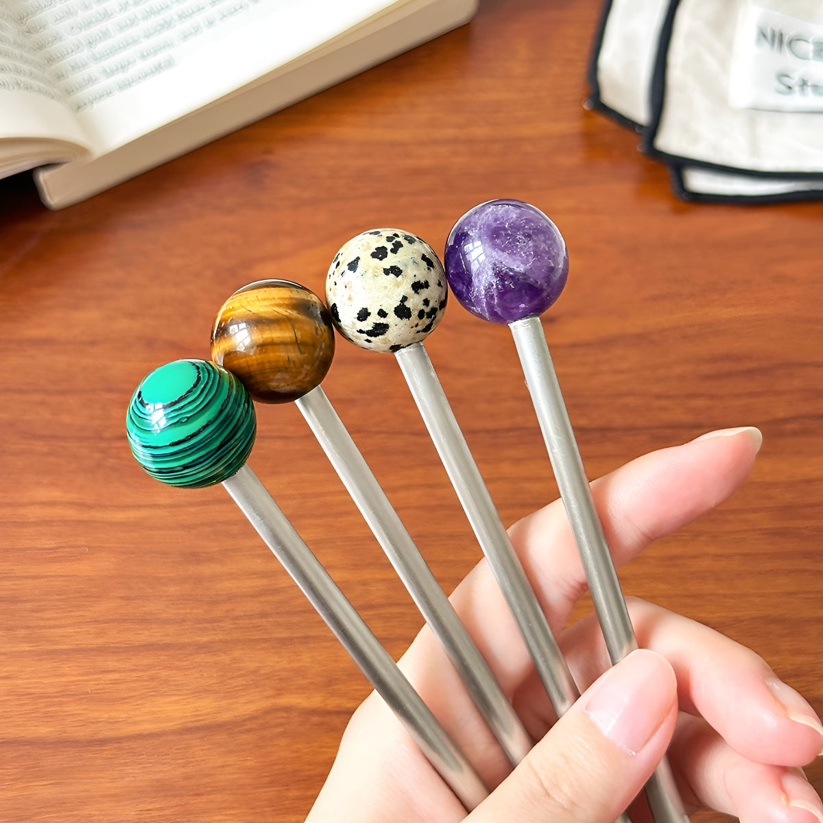 Natural Stone Decorated Handle Stainless Steel Cutlery
