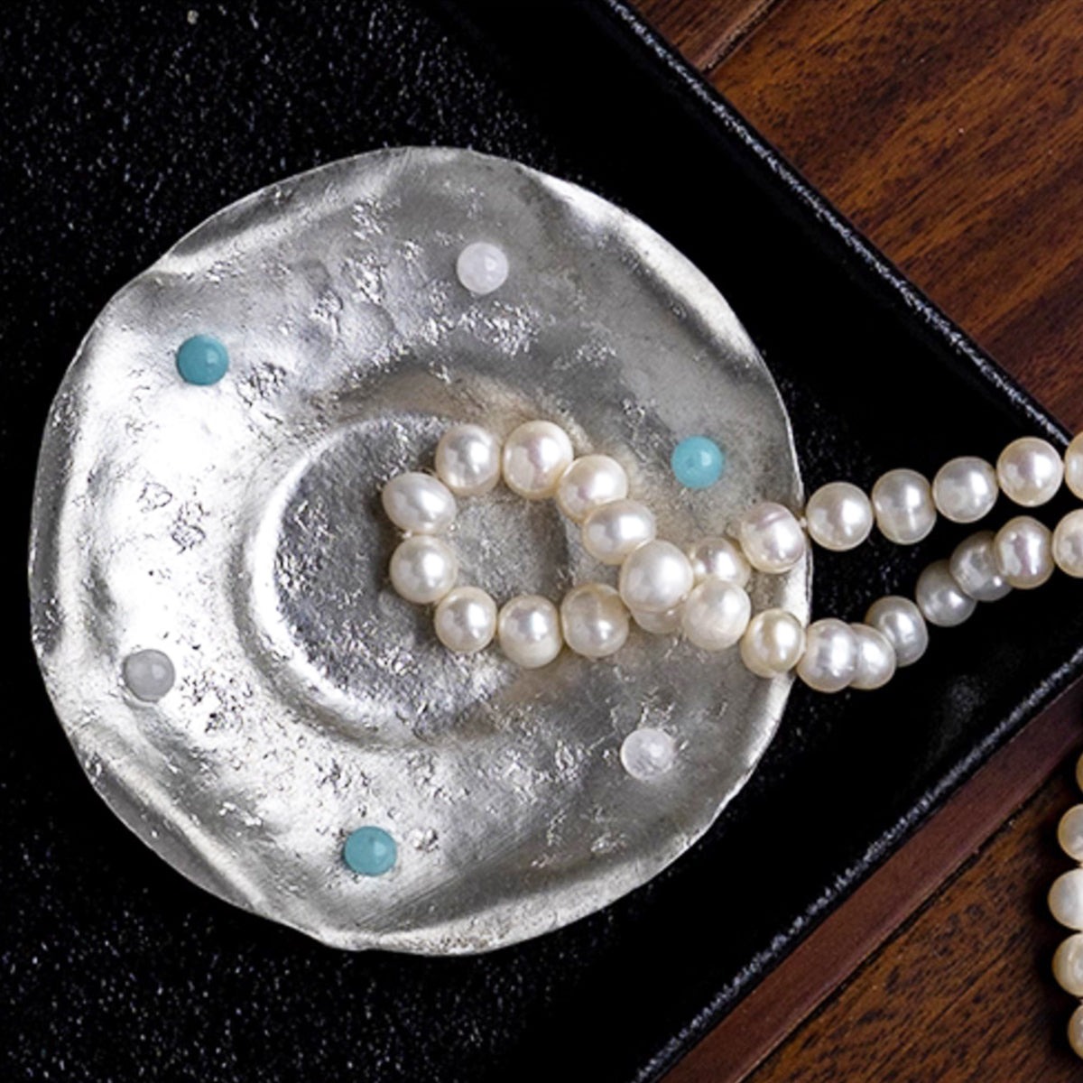 Metallic Silver Trinket Tray