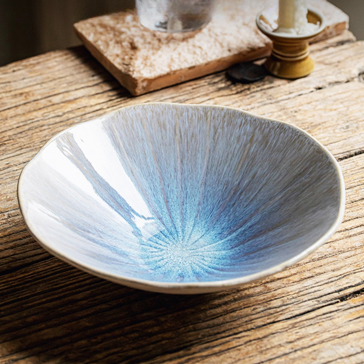 7.5 Inch Irregular Hand-glazed Ceramic Bowl