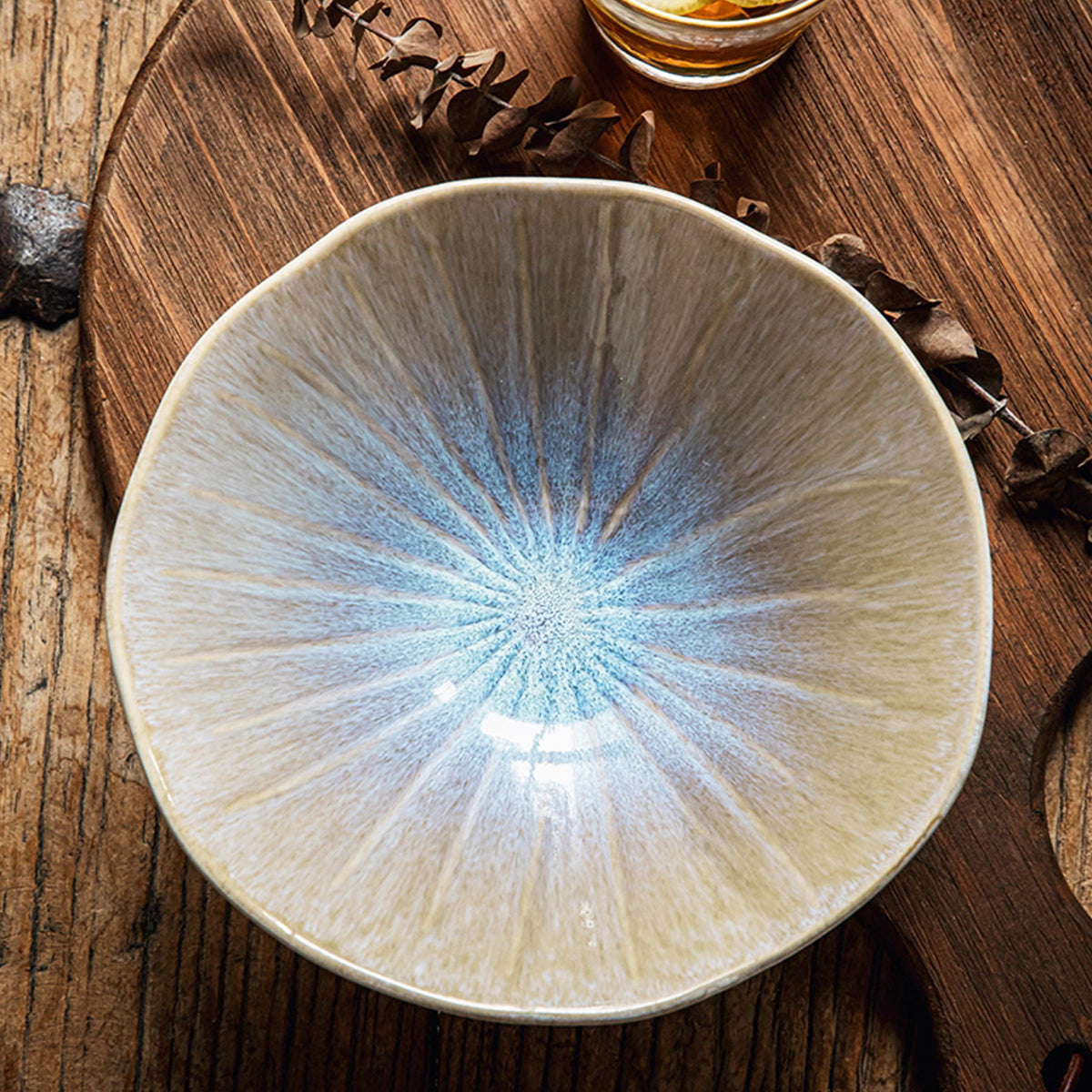 7.5 Inch Irregular Hand-glazed Ceramic Bowl