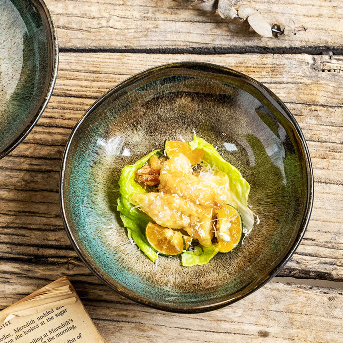 6 Inch Emerald Mist Hand-glazed Ceramic Bowl