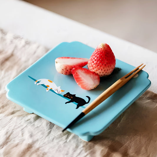 Ceramic Tea Cup Plate Serving Tray