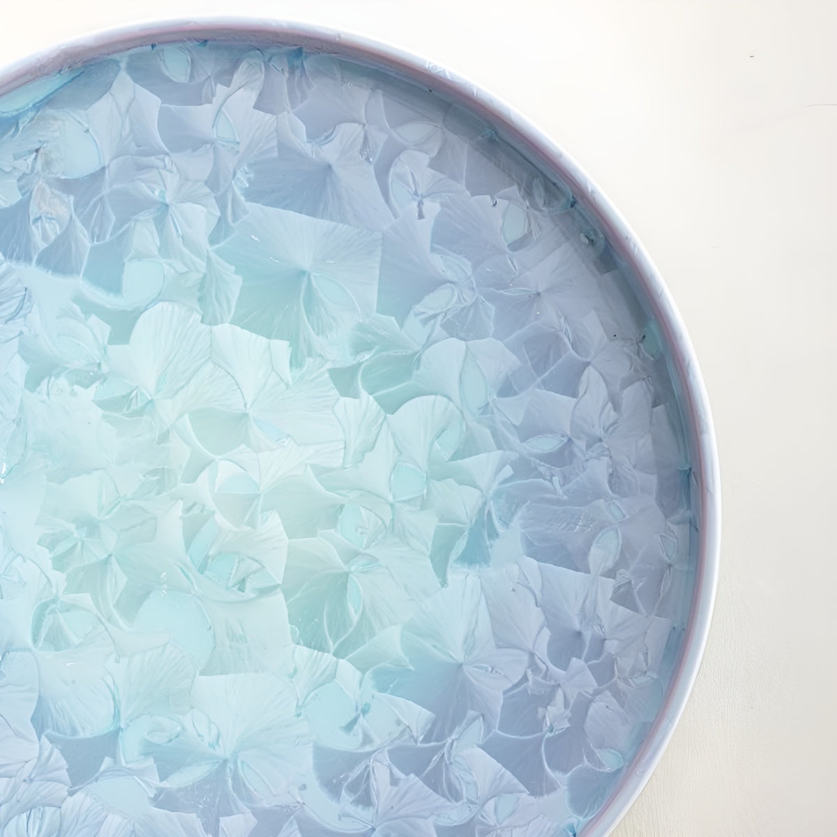 Purple & Aqua Crystal Glaze Ceramic Round Teapot Tray