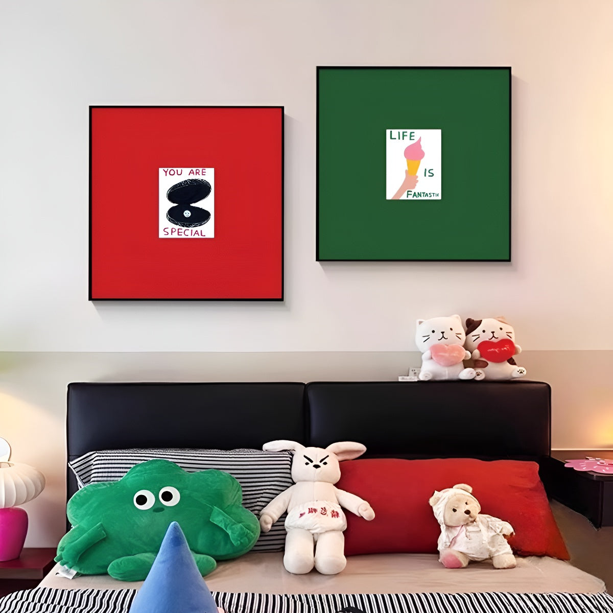 Modern Dopamine Color Wall Art Painting Set