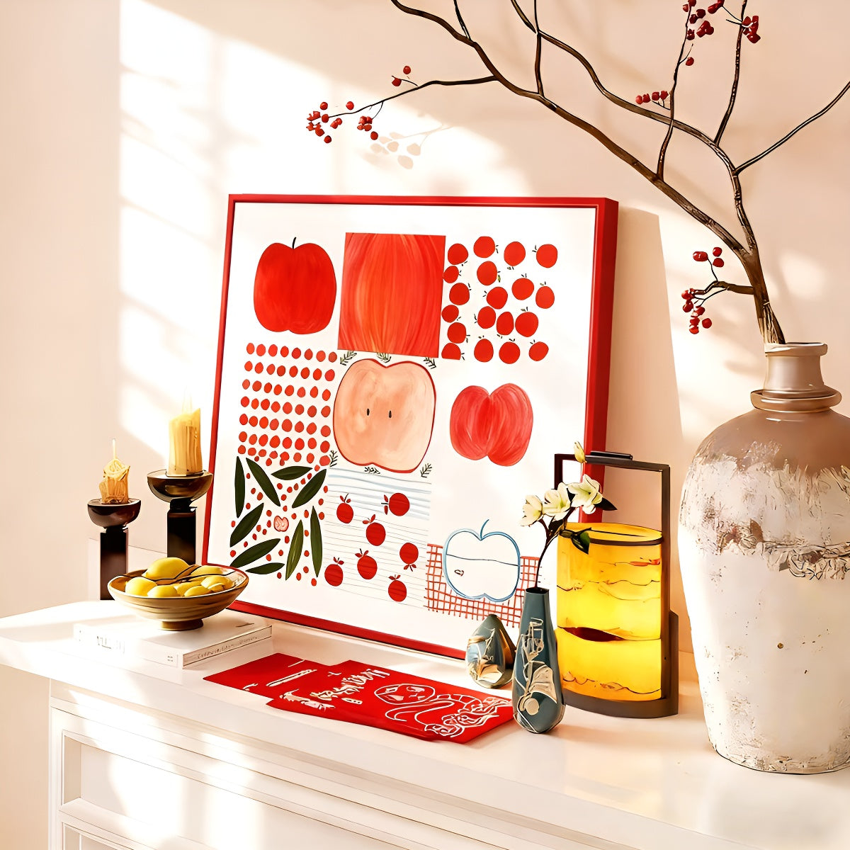 Apple Illustration Pop Art Wall Art Print