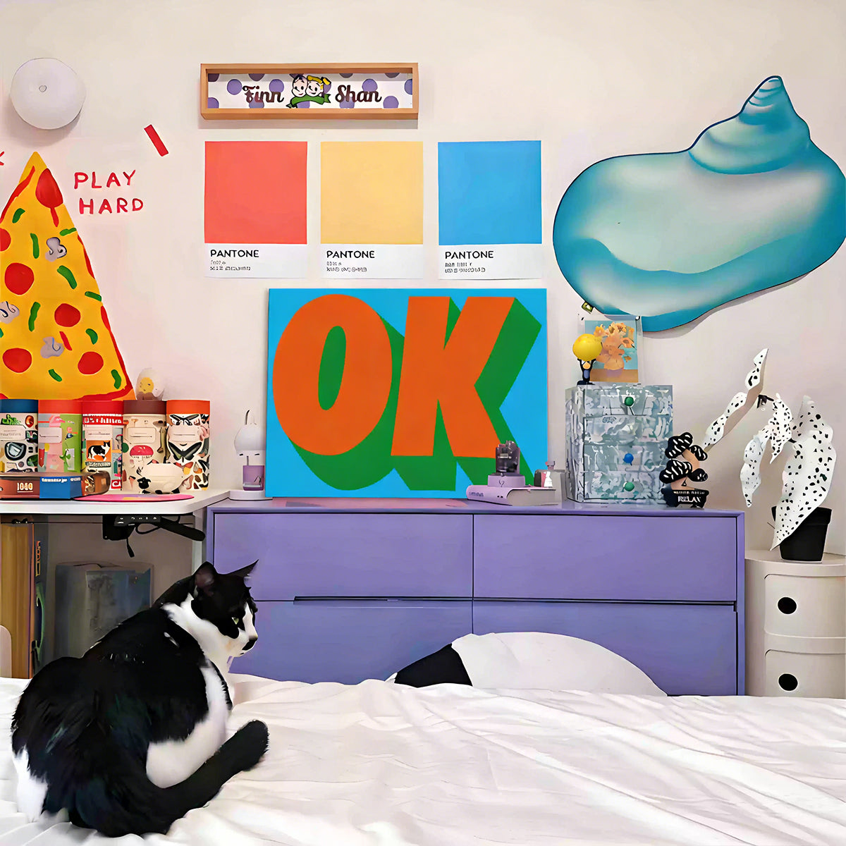 Dopamine Pop “OK” Wall Art Print