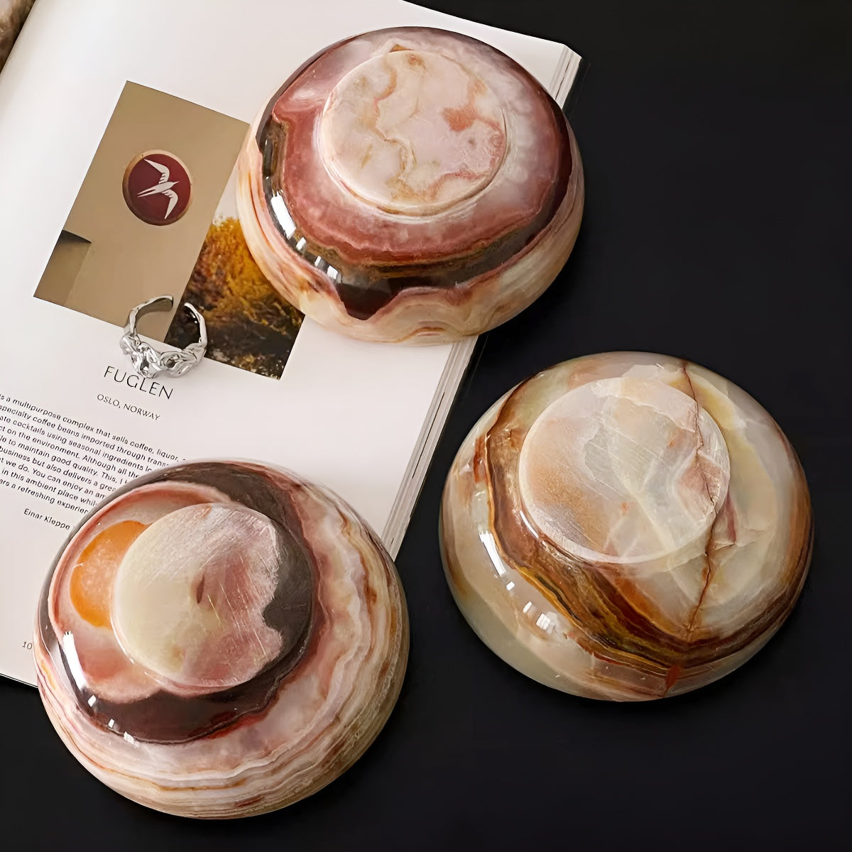 Natural Stone Storage Bowls