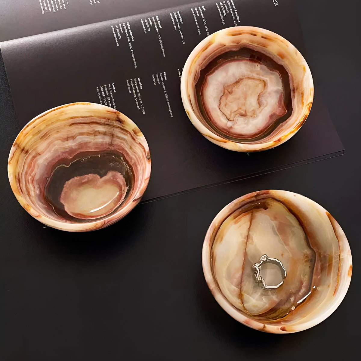 Natural Stone Storage Bowls