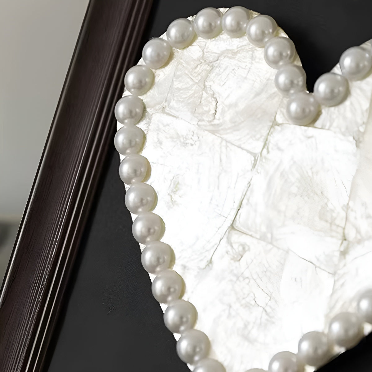 Heart-Shaped French Pearl Shell Wall Art
