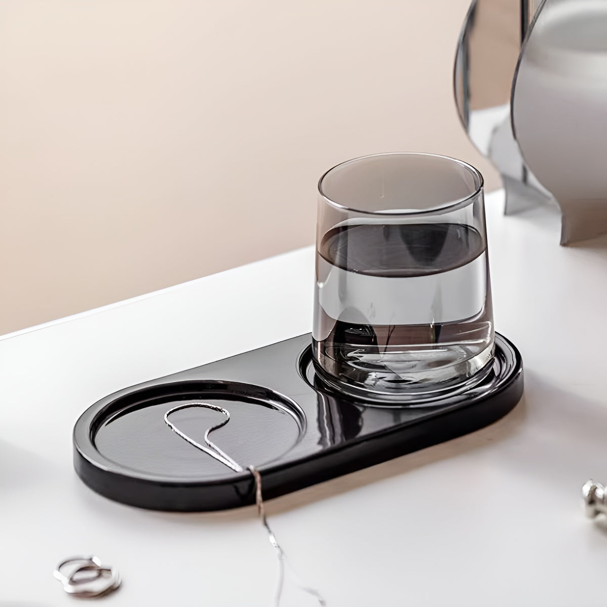 Minimalist Ceramic Cup Base Storage Tray